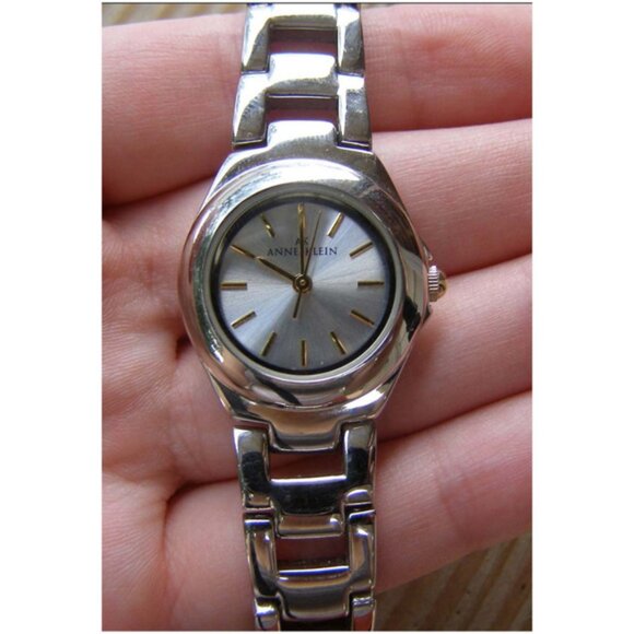 New ANNE KLEIN Silver Metal Analog Watch Japan Movt Quartz - Picture 3 of 8